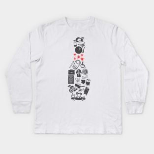 Elements Of Lebowski Kids Long Sleeve T-Shirt